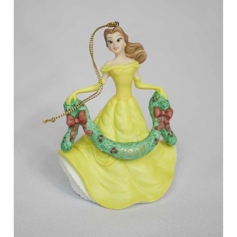 2008 Grolier Belle Disney Porcelain Ornament Beauty & the Beast Holiday